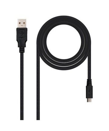 Cavo USB 2.0 A con Micro USB B NANOCABLE 10.01.0500 Nero