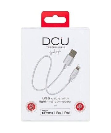 Caricabatterie USB per iPad/iPhone DCU 3 m Bianco