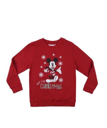 Felpa senza Cappuccio Bambino Mickey Mouse Rosso