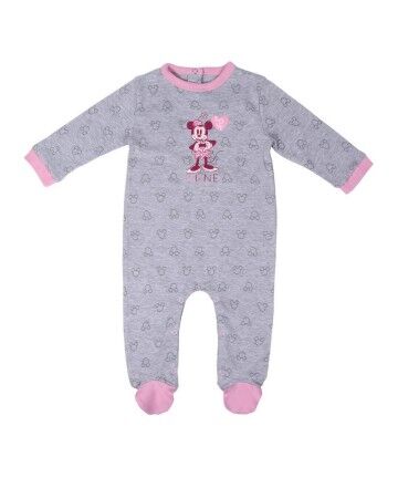 Tutina a Maniche Lunghe per Bambini Minnie Mouse Grigio