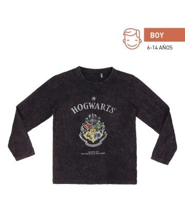 Maglia a Maniche Lunghe per Bambini Harry Potter Grigio scuro