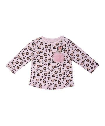 Maglia a Maniche Lunghe per Bambini Minnie Mouse Rosa