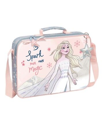 Portadocumenti Frozen Magical Seasons Grigio Rosa (38 x 28 x 6 cm)