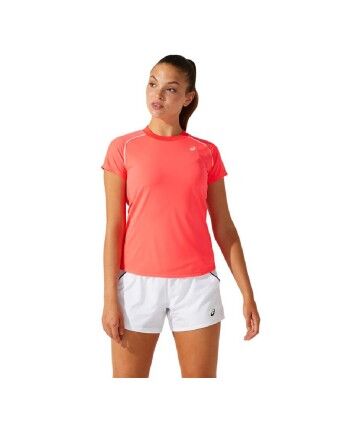 Maglia a Maniche Corte Donna Asics Court Piping Arancio Corallo