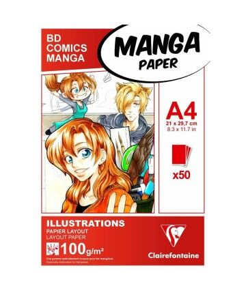 Carta da disegno Clairefontaine Manga A4 (Ricondizionati A)