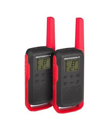 Walkie-Talkie Motorola T62 LCD 8 Km (2 pcs) Nero Rosso