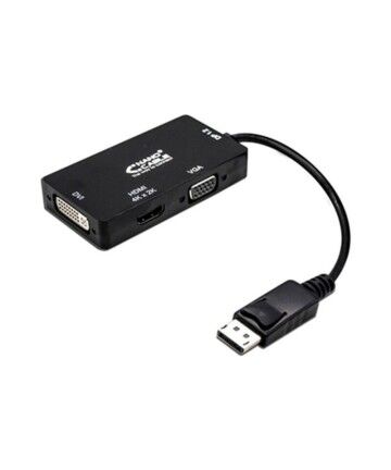 Adattatore DisplayPort con VGA/DVI/HDMI 3 en 1 NANOCABLE 10.16.3301-BK Nero