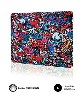 Tappetino per mouse Subblim Graffiti Multicolore L