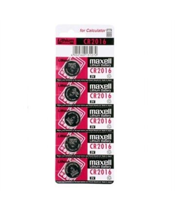 Batterie a Bottone a Litio Maxell CR2016 3V (5 pcs)