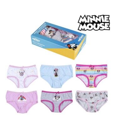 Confezione di Slip da Bambina Minnie Mouse Multicolore (5 uds)