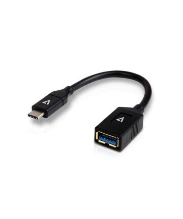 Cavo USB A con USB C V7 V7U3C-BLK-1E         Nero