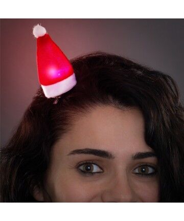 Pinza per i Capelli con LED Cappello Babbo Natale