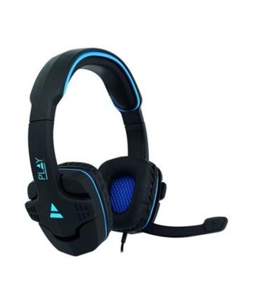 Auricolari con Microfono Gaming Ewent PL3320 Nero Azzurro