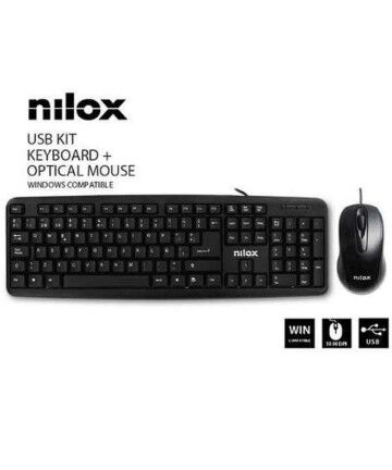 Tastiera e Mouse Nilox USB Nero