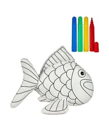 Gioco Fai-da-te Pesce Bianco Nero (11 x 26 x 21 cm)