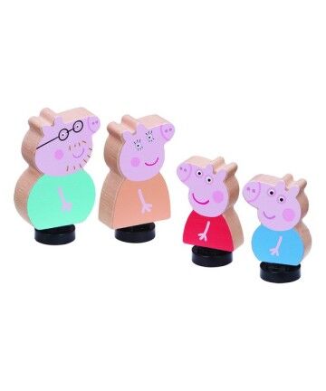 Personaggi Bandai Peppa Pig Legno 4 pcs (15,5 x 9 x 4 cm)