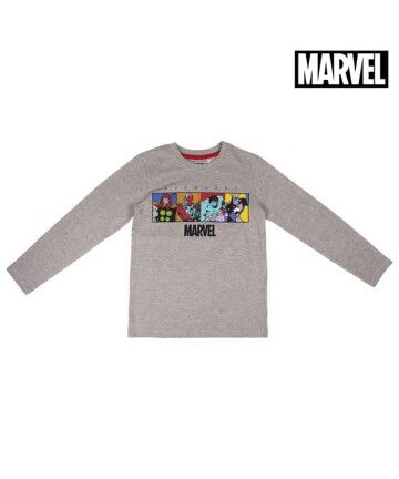 Maglia a Maniche Lunghe per Bambini The Avengers Grigio