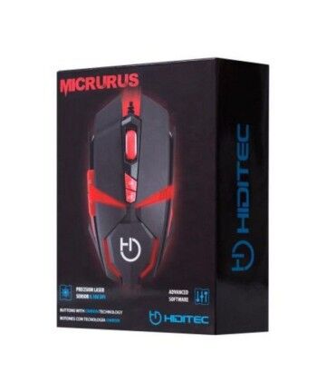 Mouse Gaming Hiditec Micrurus 8100 dpi Nero Rosso