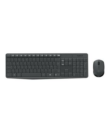 Tastiera e Mouse Wireless Logitech MK235 Nero