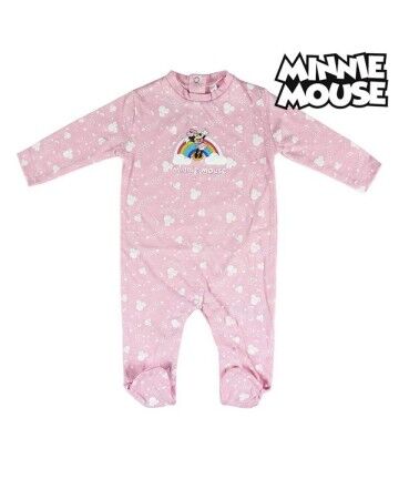 Tutina a Maniche Lunghe per Bambini Minnie Mouse Rosa