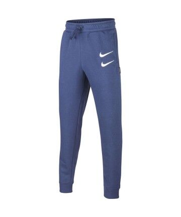 Pantalone Lungo Sportivo Nike Swoosh Blu scuro