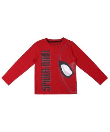 Maglia a Maniche Lunghe per Bambini Spiderman Rosso