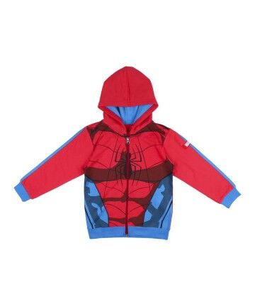 Felpa con Cappuccio Bambino Spiderman Rosso