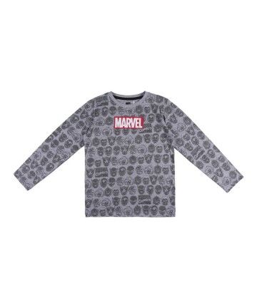 Maglia a Maniche Lunghe per Bambini Marvel Grigio