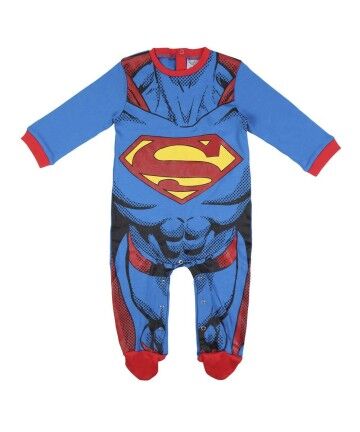 Tutina a Maniche Lunghe per Bambini Superman Azzurro