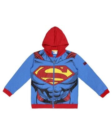 Felpa con Cappuccio Bambino Superman Azzurro