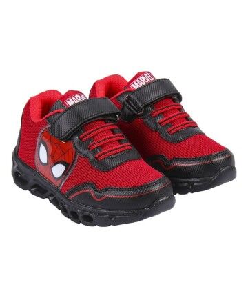 Scarpe Sportive con LED Spiderman Rosso