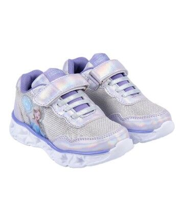 Scarpe Sportive con LED Frozen Argentato