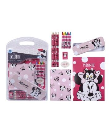 Set di Cancelleria Minnie Mouse Rosa (16 pcs)