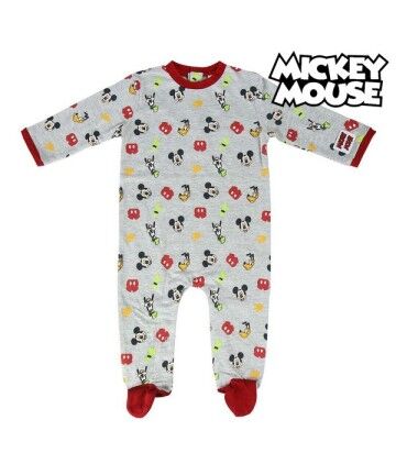 Tutina a Maniche Lunghe per Bambini Mickey Mouse Grigio