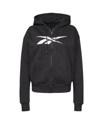 Giacca Sportiva da Donna Reebok Training Essentials Vector Full-Zip Nero