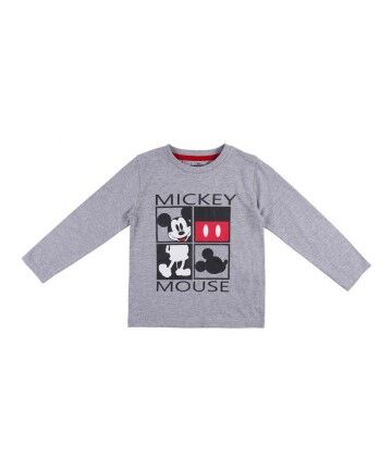 Maglia a Maniche Lunghe per Bambini Mickey Mouse Grigio