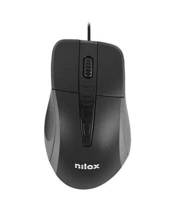 Mouse con Cavo e Sensore Ottico Nilox MOUSB1001 1000 DPI Nero