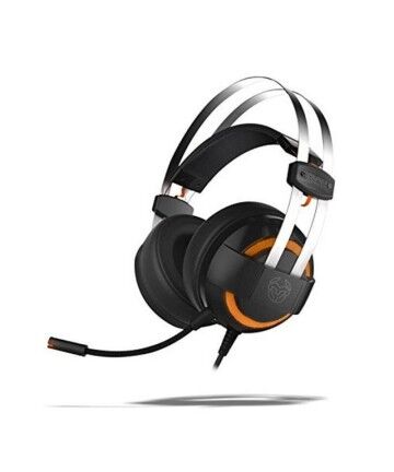 Auricolari con Microfono Gaming Krom KODE Nero/Arancione