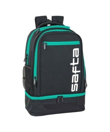 Borsa Sportiva con Portascarpe Safta Nero Verde 18 L