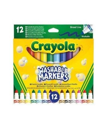 Set di Pennarelli Ultra-Clean Washable Maxi Tip Crayola (12 pcs)