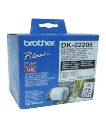 Carta Continua per Stampanti Brother DK-22205 Bianco