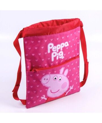 Zaino a Sacca per Bambini Peppa Pig Rosa (27 x 33 x cm)