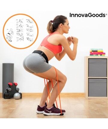 Cintura con Bande di Resistenza per Glutei e Manuale per gli Esercizi Bootrainer InnovaGoods