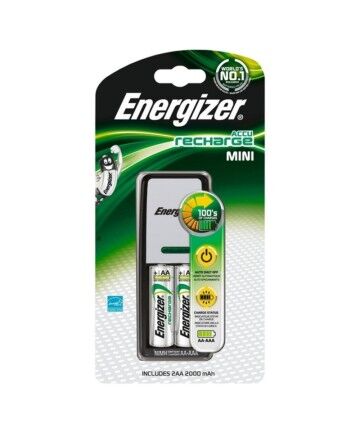 Caricabatterie + Batterie Ricaricabili Energizer ENE300321000 LR6 BL4 AA 2000 mAh