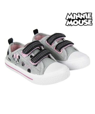 Scarpe da Tennis Casual Bambino Minnie Mouse Argentato