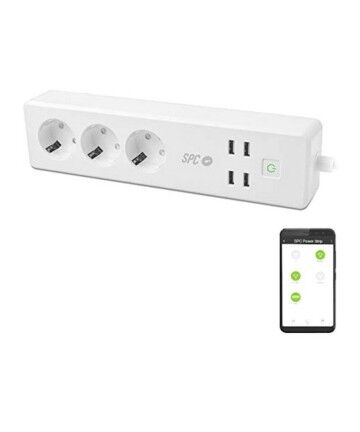 Multipresa intelligente SPC 6202B USB 2400W Bianco