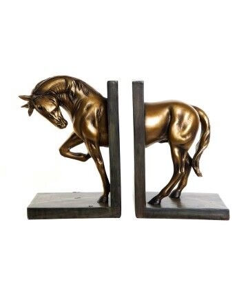 Fermalibri DKD Home Decor Cavallo Resina (2 pcs) (14 x 10 x 20 cm)