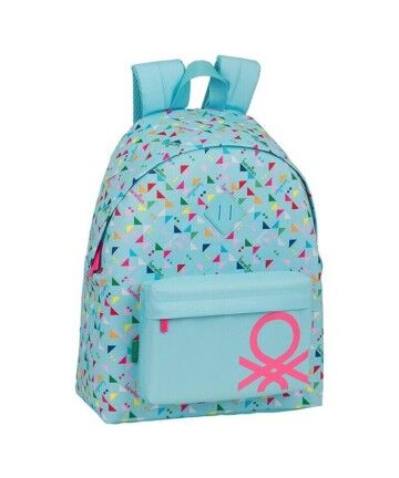 Zaino Scuola Benetton Picchi Multicolore Azzurro Chiaro